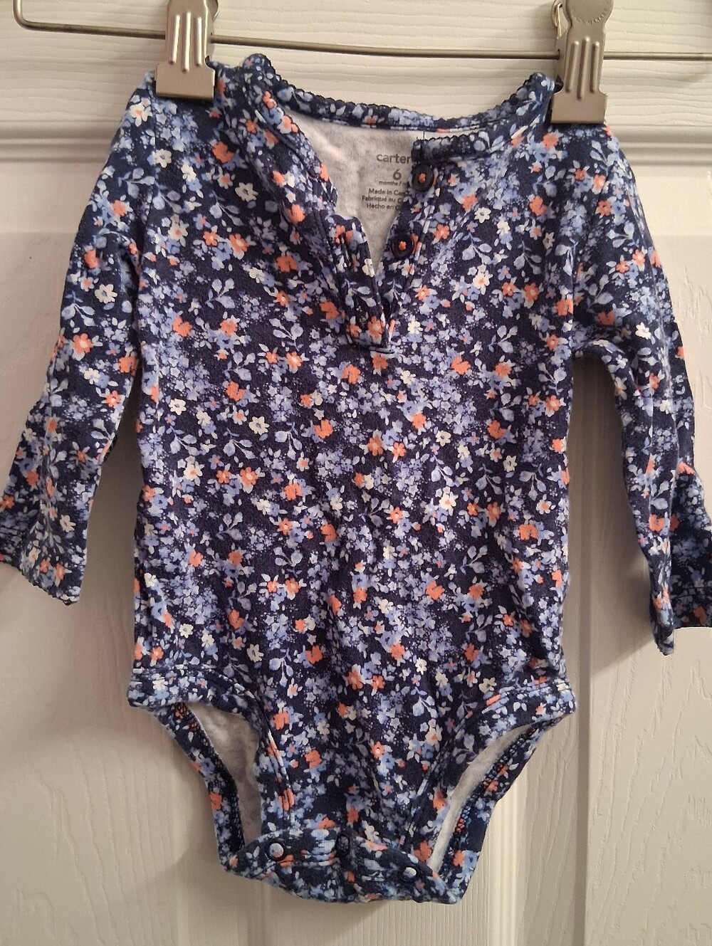 Carters 6 Months Floral Bodysuit